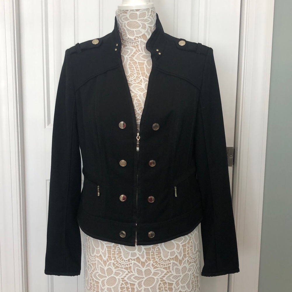 White House Black Market Black Military Jacket